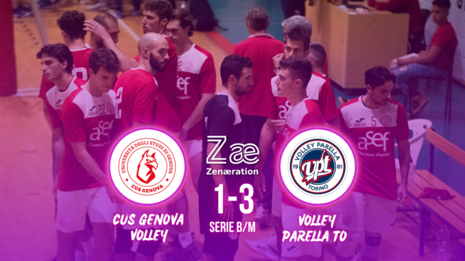 CUS Genova Volley vs Volley Parella Torino 1-3